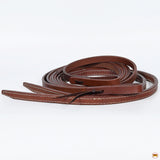 Hilason Western Horse American Leather Flat Reins Dark Brown