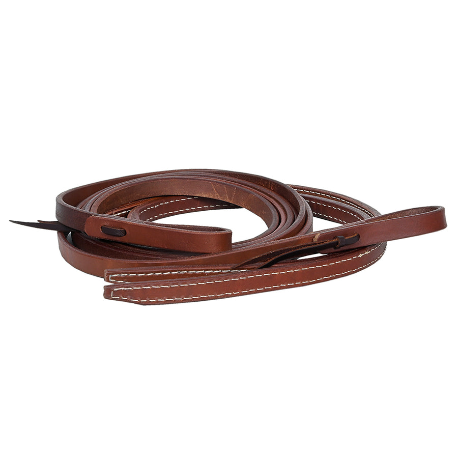 Hilason Western Horse American Leather Flat Reins Dark Brown - Uhorse