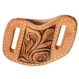 Hilason Leather Angled Knife Scabbard Sheath Cover Floral Tooled - Uhorse