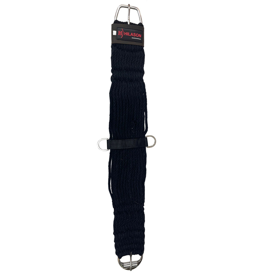 HILASON Horse Western 27 Strand Double Weave Black Roper Cinch 36 in - Uhorse