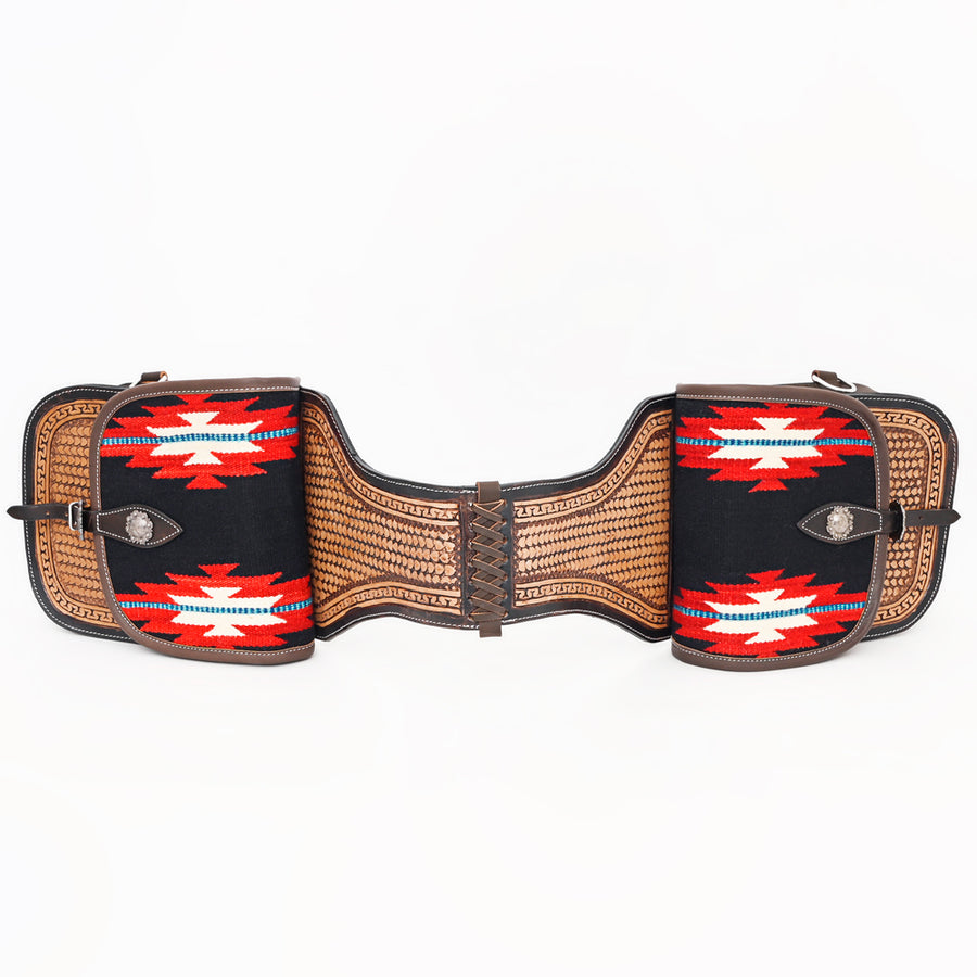 HILASON Soft Leather Horse Saddle Bag Brown | Equestrian Western Adjustable Closure