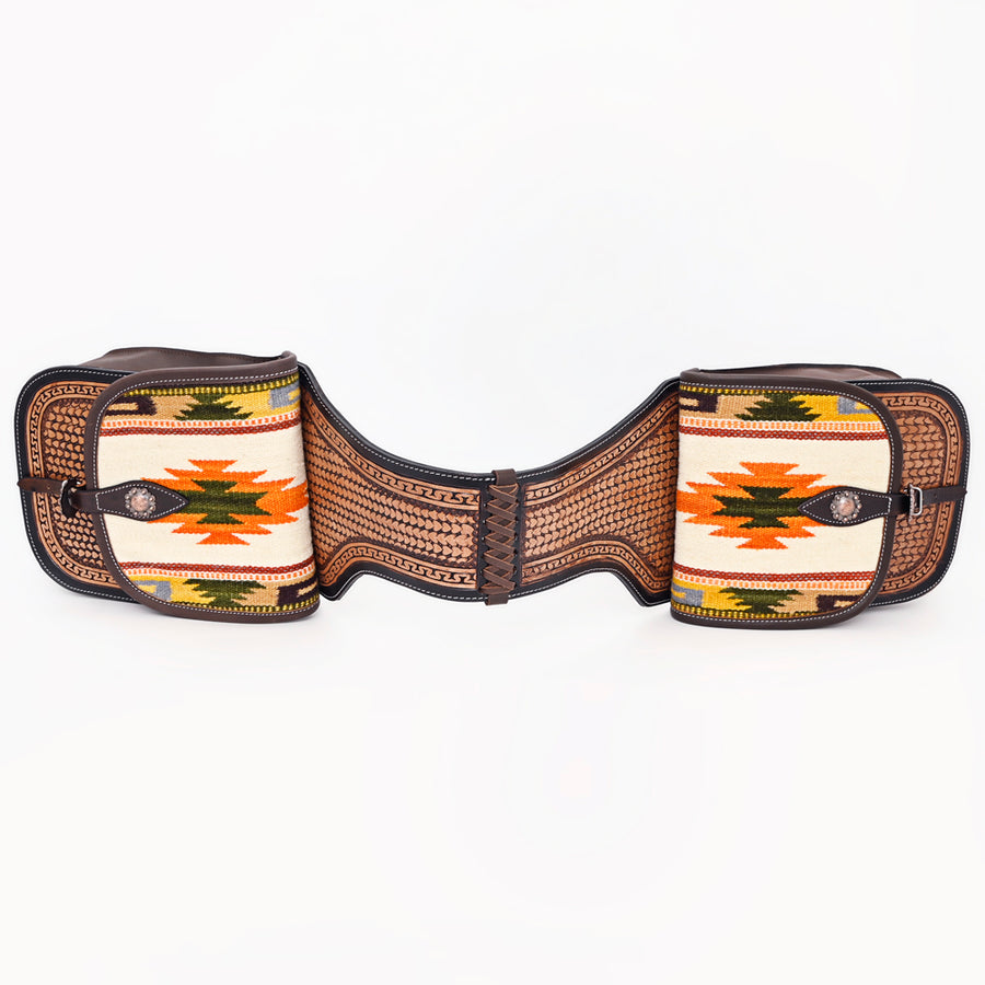 HILASON Soft Leather Horse Saddle Bag Brown | Equestrian Western Adjustable Closure