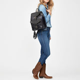 American Darling Backpack Crocodile Embossed Genuine Leather Women Bag