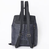 American Darling Backpack Crocodile Embossed Genuine Leather Women Bag