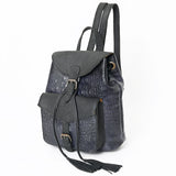 American Darling Backpack Crocodile Embossed Genuine Leather Women Bag Western Handbag Purse