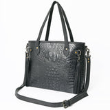 American Darling ADBG1180B Tote Crocodile Embossed Genuine Leather by Hilason – Cowboy and equestrian accessories