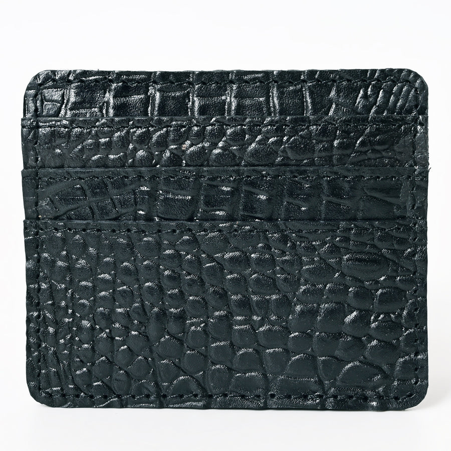American Darling Card Holder Crocodile Embossed Genuine Leather | Business Credit Sports Slim Debit