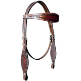 HILASON Western Horse Headstall Breast Collar Set Tack Genuine American Leather | For Horses Headstalls