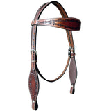 HILASON Western Horse Headstall Breast Collar Set Tack Genuine American Leather