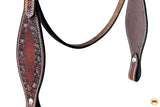 HILASON Western Horse Headstall Breast Collar Set Tack Genuine American Leather