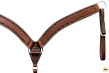 HILASON Western Horse Headstall Breast Collar Set Tack Genuine American Leather