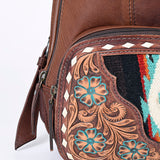 American Darling ADBG1182A Sling Hand Tooled Saddle Blanket Genuine
