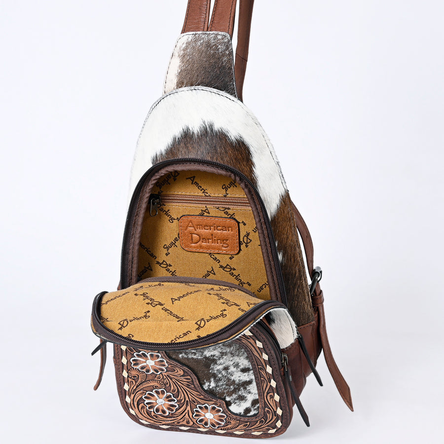 American Darling Sling Hair-On Genuine Leather Western Women Bag Handbag Purse |Sling | Fanny Pack for Travel