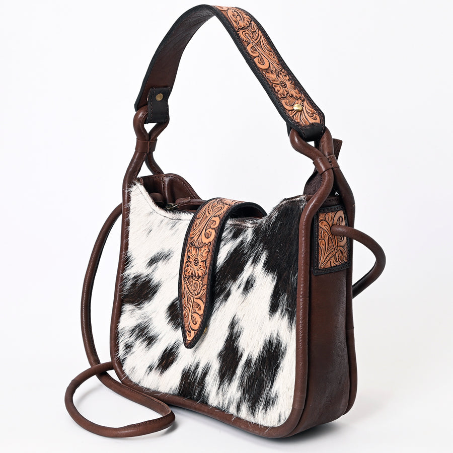 American Darling Tote Hand Tooled Hair on Genuine Leather W. Women Bag by Hilason – Cowboy and equestrian accessories