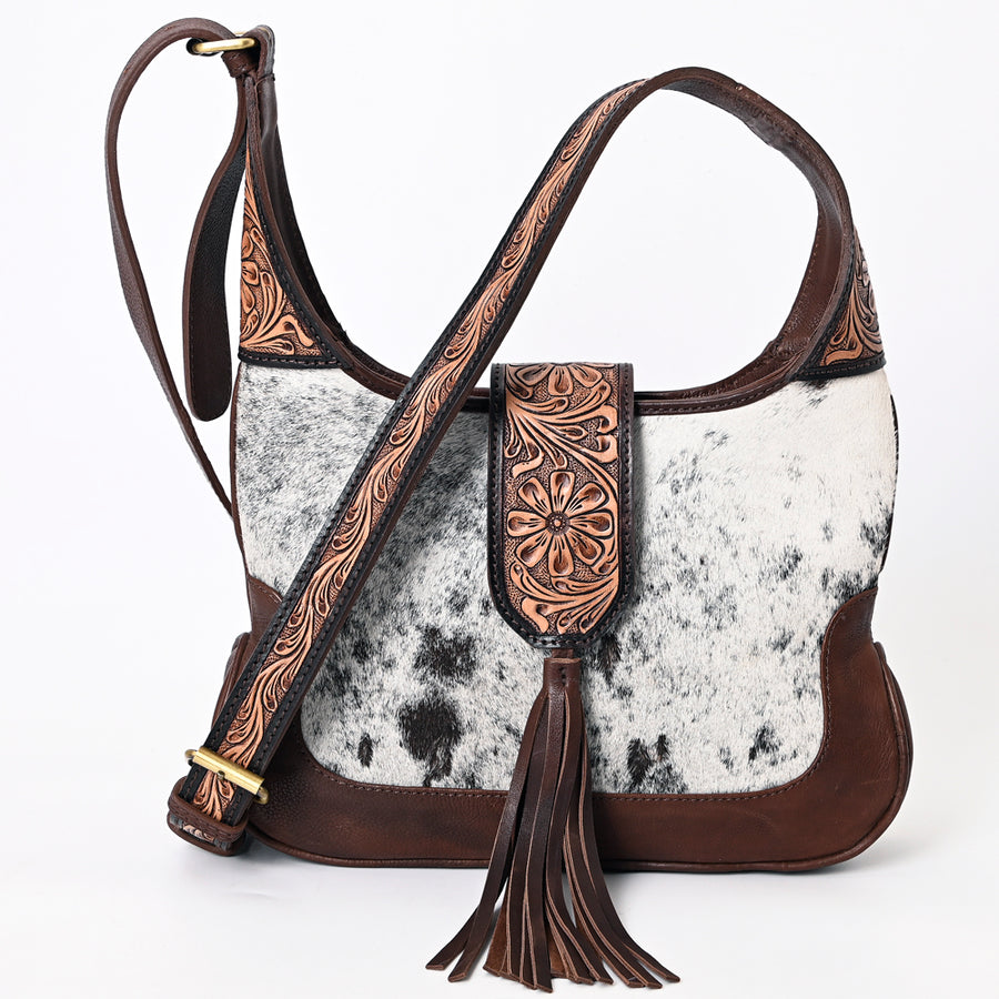 American Darling Tote Hand Tooled Hair on Genuine Leather Western Women Bag Handbag Purse | Travel Bags College Casual