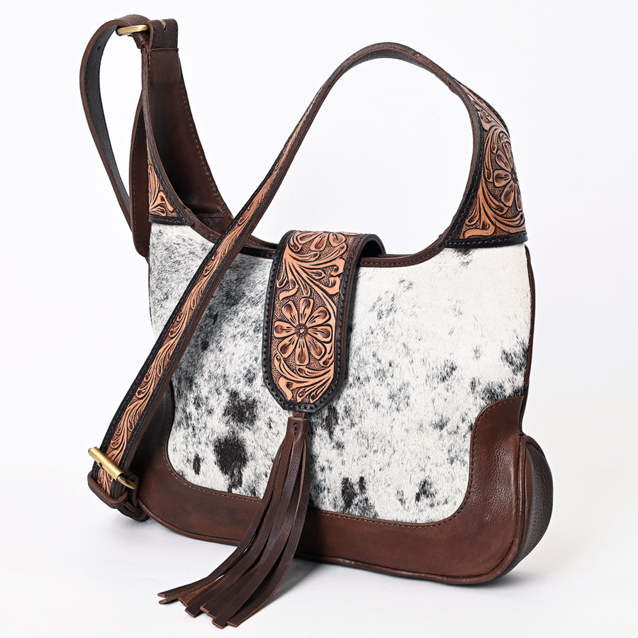 American Darling Tote Hand Tooled Hair on Genuine Leather W. Women Bag by Hilason – Cowboy and equestrian accessories