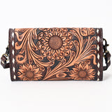 ADBGA384 American Darling Hand Tooled Hair On Genuine Leather Women Bag Western Handbag Purse