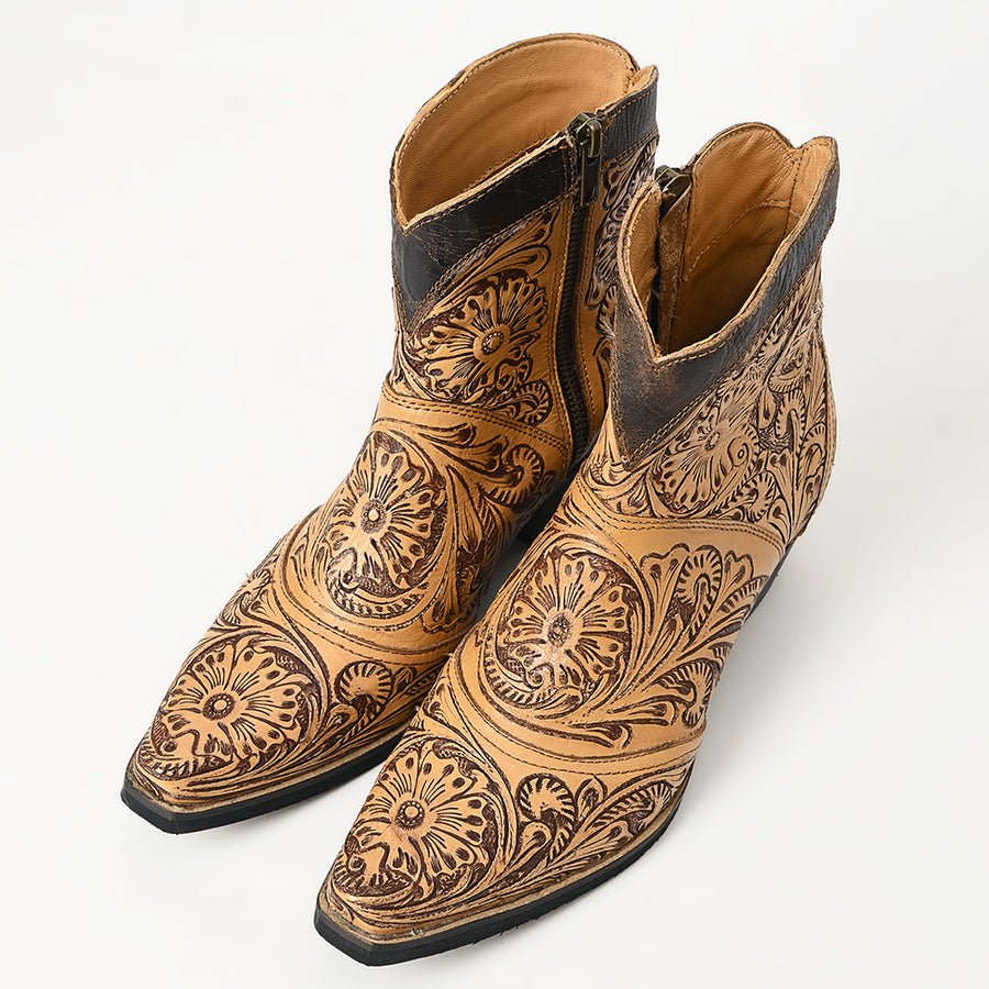 American Darling Hand Tooled, Carved Genuine Leather Sandal Footwear Flip Flop | Tooled