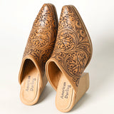 American Darling Floral Hand Curved Genuine Western Leather Sliper Loafer