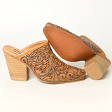 American Darling Floral Hand Curved Genuine Western Leather Sliper Loafer