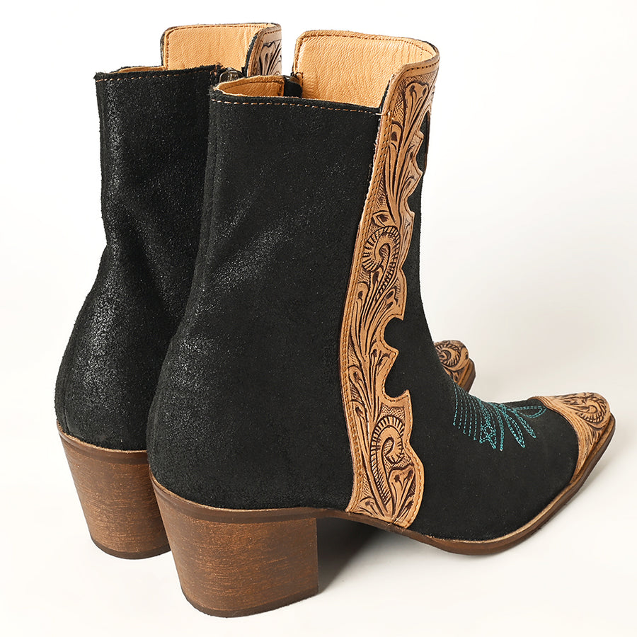 American Darling Hand Curved Boot stitched Genuine Western Suede Leather Long | Bag Handbag