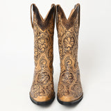 American Darling Floral Hand Curved Genuine Western Leather Long Boot