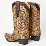 American Darling Floral Hand Curved Genuine Western Leather Long Boot