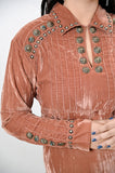American Darling Velvet Women shirt dress Tunic Ladies girl Top