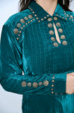 American Darling Velvet Women shirt dress Tunic Ladies girl Top