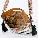 American Darling Clutch Hand Tooled Saddle Blanket Fabric Genuine Leather Western Women Bag Handbag Purse | Purses for Cute