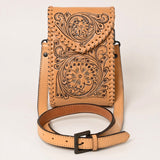 American Darling Cell Phone Holder Hand Tooled Genuine Leather Western Women Bag Handbag Purse | Travel Bags College Casual