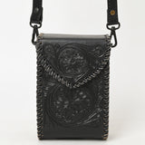 American Darling Cell Phone Holder Hand Tooled Genuine Leather Western Women Bag Handbag Purse | Travel Bags College Casual