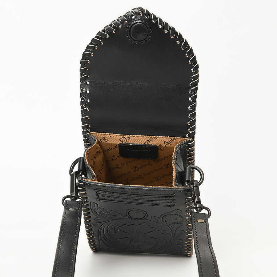 American Darling Cell Phone Holder Hand Tooled Genuine Leather Western Women Bag Handbag Purse | Travel Bags College Casual