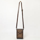 American Darling Cell Phone Holder Hand Tooled Genuine Leather Women Bag Western Handbag