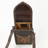 American Darling Cell Phone Holder Hand Tooled Genuine Leather Women Bag Western Handbag