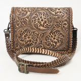 American Darling Cross Body Hand Tooled Genuine Leather Western Women Bag | Antique Tan Handbag Purse Crossbody for Cute