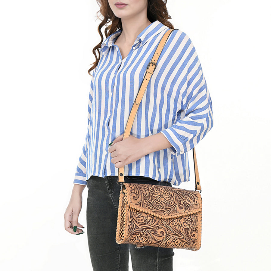 American Darling Wallet Hand Tooled Genuine Leather Western Women Bag | Wristlet Travel