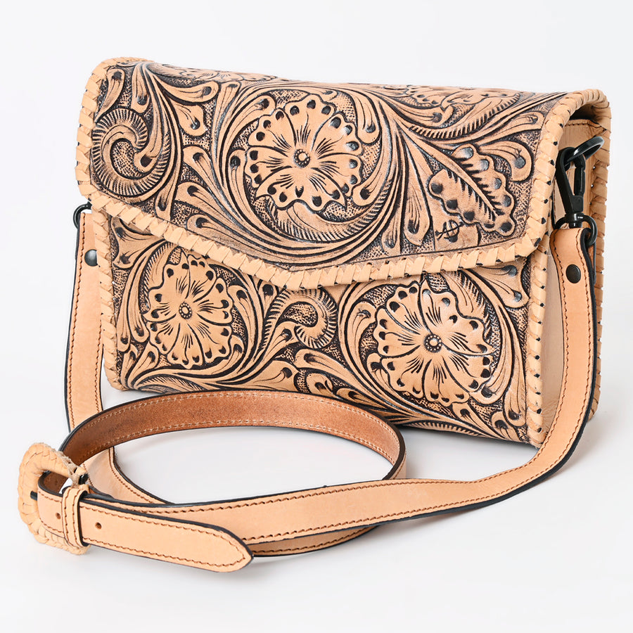 American Darling Wallet Hand Tooled Genuine Leather Western Women Bag | Wristlet Travel - Uhorse