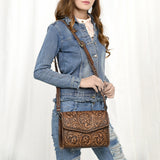 American Darling Wallet Hand Tooled Genuine Leather Western Women Bag | Wristlet Travel