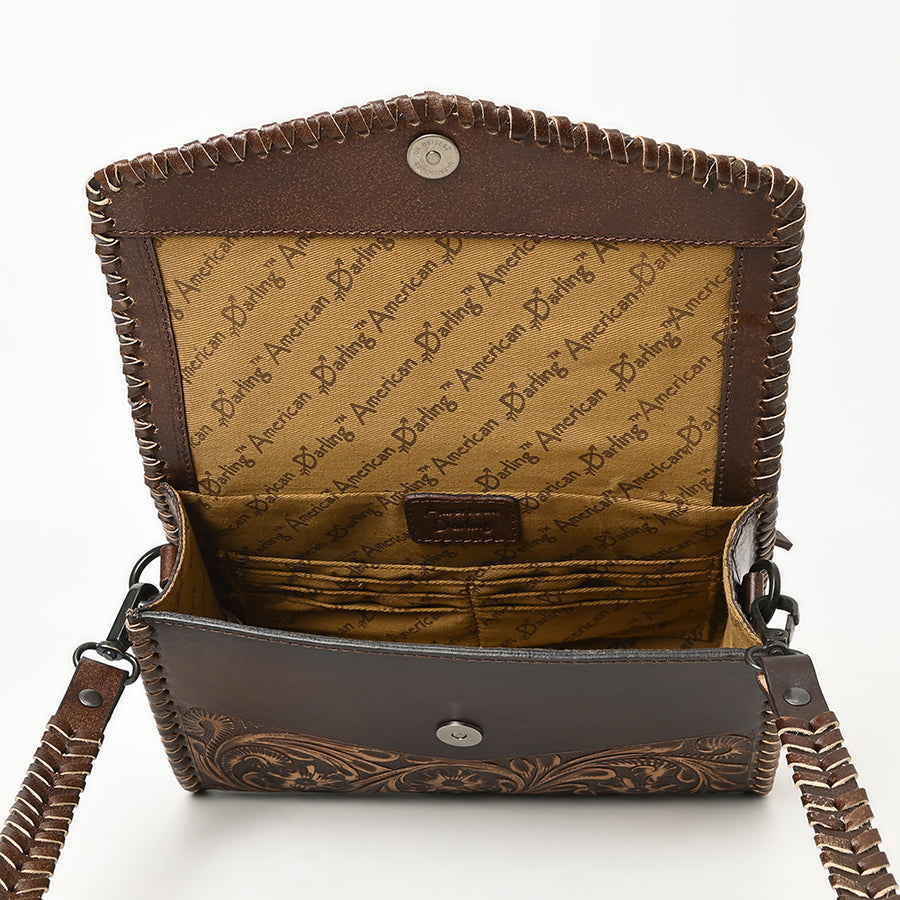 American Darling Wallet Hand Tooled Genuine Leather Western Women Bag | Wristlet Travel