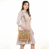 American Darling Hand Tooled Genuine Leather Women Bag Western Handbag Purse