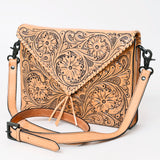 American Darling Envelope Hand Tooled Genuine Leather Western Women Bag Handbag Purse - Uhorse