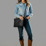 American Darling Envelope Hand Tooled Genuine Leather Western Women Bag Handbag Purse | for Cute