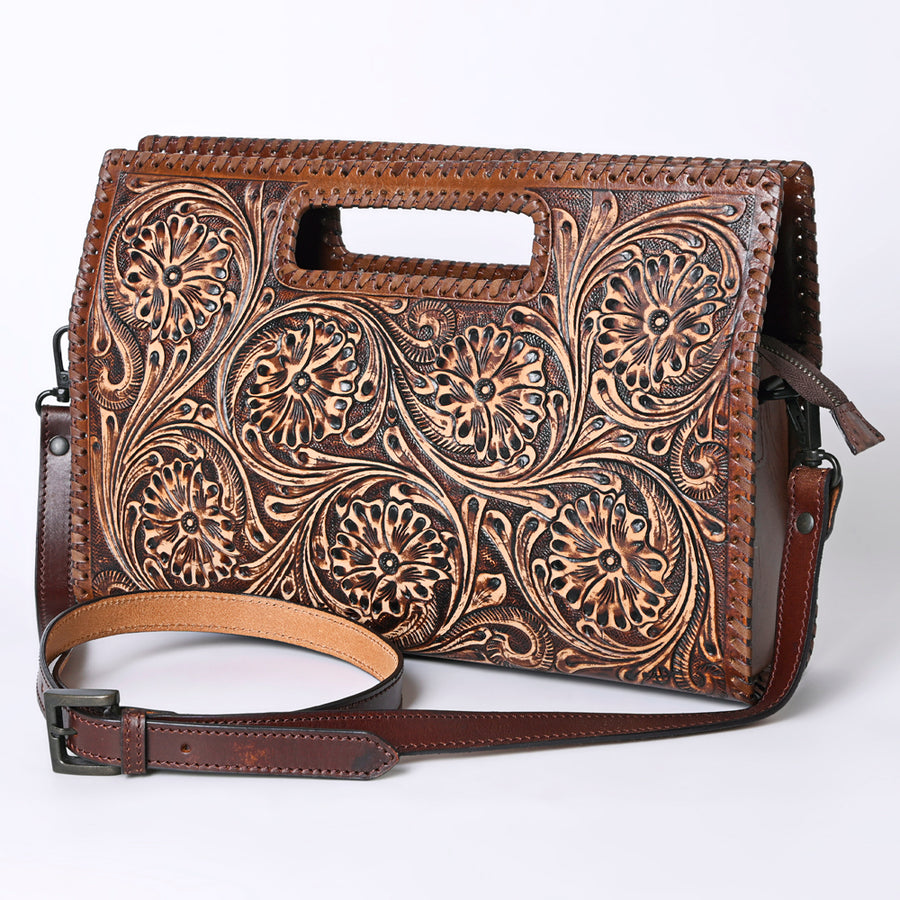 American Darling Clutch Hand Tooled Genuine Leather women bag western handbag purse - Uhorse