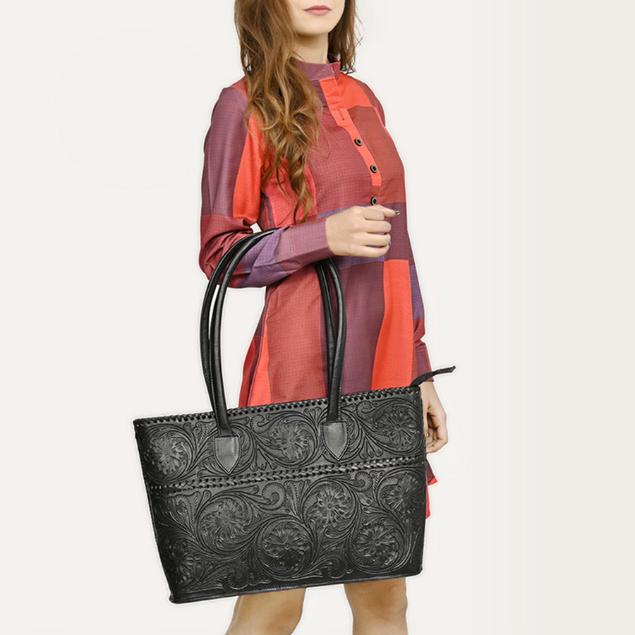 American Darling Tote Hand Tooled Genuine Leather Western Women Bag Handbag Purse | Travel Bags College Casual