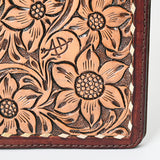 American Darling Western Tablet Sleeve Handcrafted from Hand Tooled Genuine Leather | Floral Carved Portfolio Case for Documents & Tech