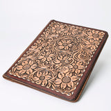American Darling Western Tablet Sleeve Handcrafted from Hand Tooled Genuine Leather | Floral Carved Portfolio Case for Documents & Tech