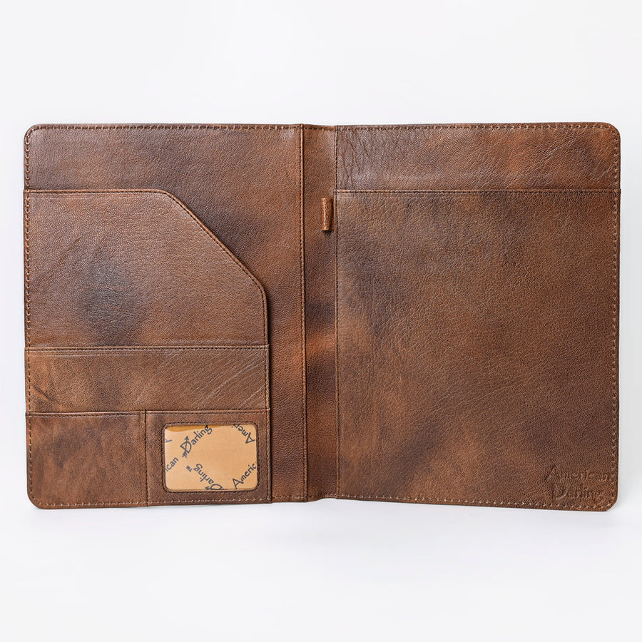 American Darling Western Tablet Sleeve Handcrafted from Hand Tooled Genuine Leather | Carved Portfolio Case for Documents & Tech