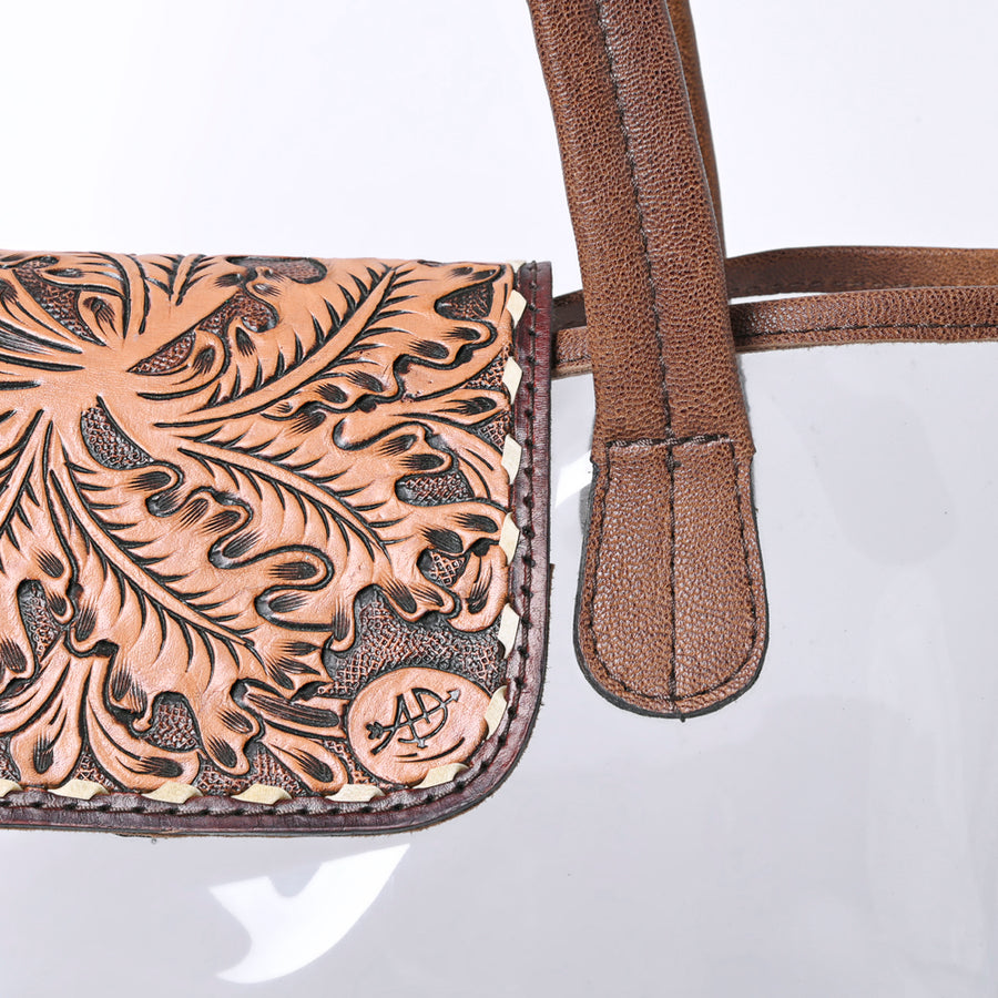 American Darling Clear Bag Full Grain Genuine Leather Western Women Handbag Purse | for Cute Travel