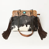 American Darling ADBG1187 Hand Tooled Hair-On Genuine Leather Women Bag Western Handbag Purse